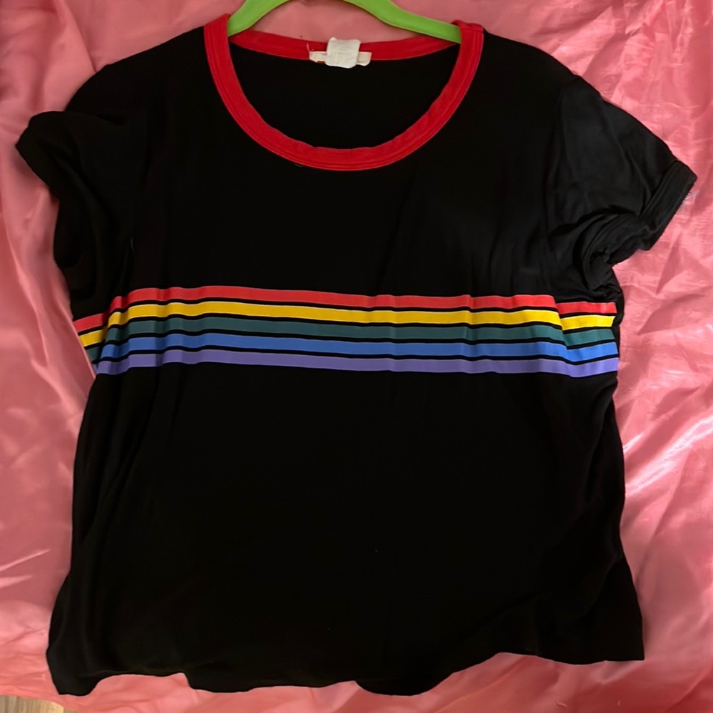 rainbow cropped shirt
